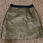 Elie Tahari  Sparkly Gold Skirt Estimated Size 4 Lined Zip Back Cocktail Party Photo 0