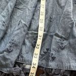 Parker S Sandra Tassel Trim Chambray embroidered halter denim Dress Photo 10