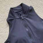 Fabletics NEW Bluebell Midi Sports Bra Full Zip Black Crop Tank Padded XS NWOT Photo 3