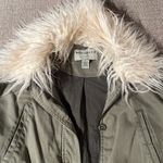 Anthropologie Faux fur collard utility jacket Photo 1