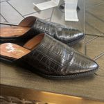 Seychelles black leather pointed toe ladies mules size 6.5 medium preppy Photo 3