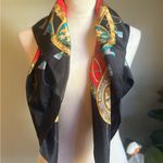 Vintage‎ red black scarf art print gold Multiple Photo 1