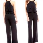 Gianni Bini Denise Black Halter Tiered Ruffled Popover Wide Leg Jumpsuit 6 Photo 1