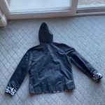 Disney Walt  Parks black white Mickey Mouse trimmed hooded windbreaker size M Photo 1