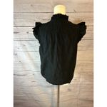 J.Crew Factory Black Ruffle Eyelet Sleeveless Cotton Top Size M Size M Photo 3