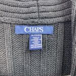 CHAPS  black thick knit fold over neck button cardigan sleeveless vest sweater XL Photo 4
