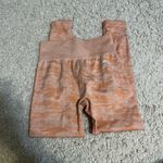 AYBL  orange peach camo seamless butt scrunch leggings size small Photo 1