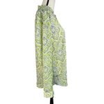 Liz Claiborne  X-Large Tunic Top Geometric Semi-Sheer Long Sleeve V-Neck Collared Photo 3