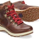 Bionica Womens Dalton red lace up brown leather waterproof hiking boots size 8m Photo 0
