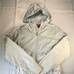 Nike Blue and White Raincoat with Hood and Water-Resistant Fabric Photo 3