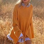 Free People  FP Beach Brig Tie Front Sweater Orange XS Photo 1