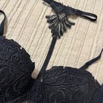 Dreamgirl  Black Pleather and Embroidered Mesh Bodysuit Photo 2