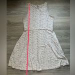 Pact White Pink Green Floral Sleeveless Knee Length Skater Dress Size L Spring Size L Photo 4