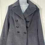 st. john's bay St. John’s Bay Dark Gray Pea Coat Size Medium EUC Photo 2