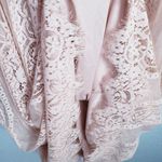 VICI Tan V-neck Short Sleeve Lace Maxi Dress Photo 5