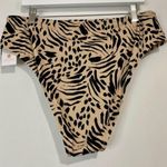 Shade & Shore  Women’s Animal Print Bikini Swim Bottom Tan & Black Size XL NWT Photo 4