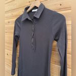 Stateside  Size Small Ribbed Henley Long Sleeve Midi Length Collared Dress Photo 2