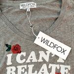 Wildfox NWT I Can't Relate Romeo V-Neck Tee in Heather Gray/ Rare Photo 3