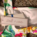 Salt + Cove XL Floral Cut Out One Piece Swimsuit Tropical Beach Resort White Photo 2