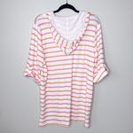 Trina Turk Costa De Prata Hooded Terry Tunic Coverup Large Roll Tab Beach Resort Photo 2