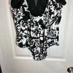 Time & Tru White/Black Print Mesh High Neck One Piece Swimsuit 1X Photo 9