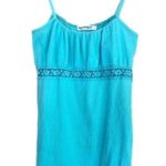 Vintage Younique lace trim lettuce hem cami size small Photo 6