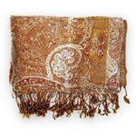 Pashmina  Scarf Brown Tones Rectangle Wrap Shawl Evening Wear New Without‎ Tags Photo 0