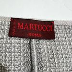 Martucci Roma Cashmere & Silk Open Cardigan Gray Floral Fringe Italy Silver Size M Photo 2