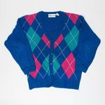 Vintage 80s Sportables Argyle Knit Sweater Set Photo 3