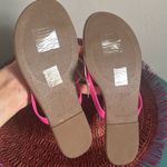 J.Crew New Bright Barbie Pink Colored Slip On Summertime Flip Flops Photo 3