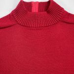 Vintage 1960s Evan Picone Wool Red Short Sleeve Mock Turtleneck Sweater Size S Photo 6