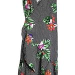 Who What Wear Sleeveless Maxi Wrap Dress Striped Tropical Size XXL Photo 0