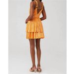 Sabina Musayev Alma Dress Mandarin Mini Size Medium Gold Metallic Photo 3