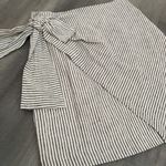 Suncoo Paris Stripe Wrap Mini Skirt Tie Waist White Size 0 Photo 2