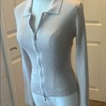 Hippie Rose  Light Gray Ribbed Cardigan Photo 1