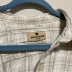 Woolrich  Cream and Tan Plaid Flannel Button Up Photo 1