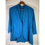 Fresh Produce Cardigan Sweater Large Beachy Coastal Grandma Lightweight Blue Photo 2