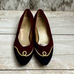 Vintage 80s Selby Sz 10 Americana Flats Wonder Woman Leather Suede Shoes Cosplay Blue Photo 1