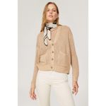 Ralph Lauren POLO  Brown Linen Knit Button Front Cardigan Sweater Size Large Photo 1