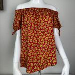 Wrangler  Retro Women's Western Red Blouse Off Shoulder Hat Red Rodeo Photo 2