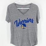Nba  San Francisco Golden State Warriors grey T-shirt v neck basketball size L Photo 0