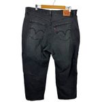 Levi's Levi’s Wedgie Straight Fit Jeans Plus Size 18W in Cut and Dry Black Distressed Photo 5