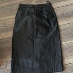 Vintage BERMANS EDGY TIMELESS Black Leather Skirt size 8 Photo 0