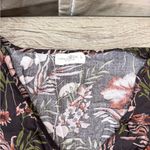 Natural Life  Easy V-Neck Top -‎ Brown Orange Hibiscus size large Photo 4