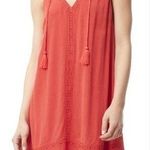 Lush Clothing LUSH CROCHET DETAIL DRESS RED FLOWY V‎ NECK ADJUSTABLE TASSEL TIES WOMENS… Photo 0