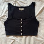 Madewell  Ribbed Bralette Tank Top Black Photo 1