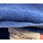 Poetry Top T-Shirt Women Size 16 Blue Hemp Cotton Distressed Cropped Lagenlook Photo 4