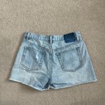 Frame Denim Le Grand Garcon Shorts Light Wash Blue Distressed Mid Rise Size 27 Photo 1