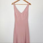 Jenny Yoo  Collection Blush Pink V Neck Sleeveless Bridesmaid Dress Photo 3