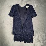 Brilliante by JA Dress Womens Medium Petite Blue Beaded Layered‎ Party Formal Size undefined Photo 3